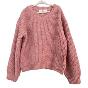 H&M Chenille Knit Sweater Girls Dusty Pink Soft Cozy Size 6X/7 NWOT